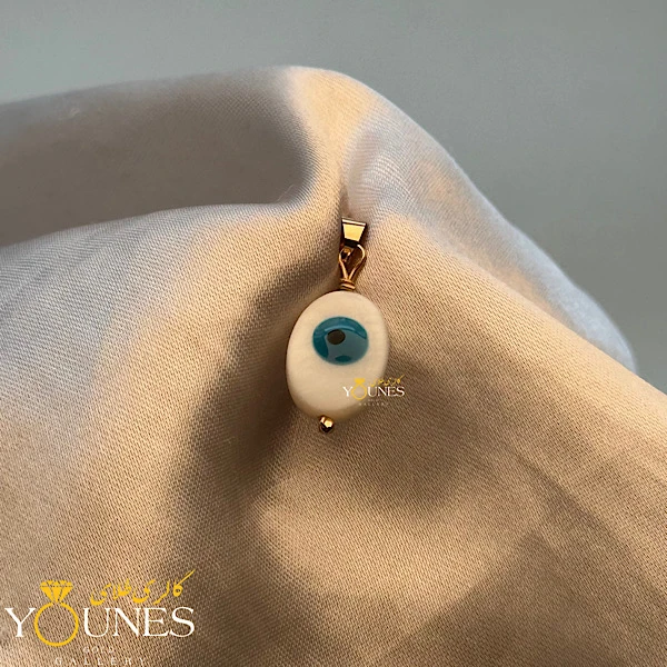 آویز چشم نظر بیضی طلا